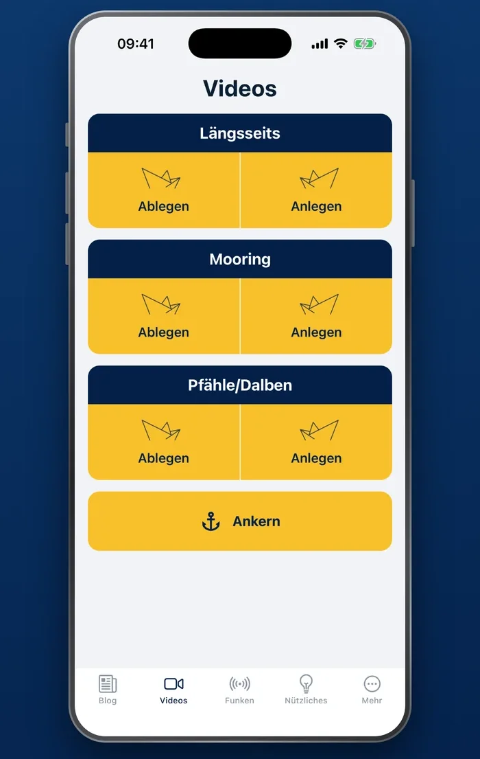 Port King on an iPhone: overview of the manoeuvre videos